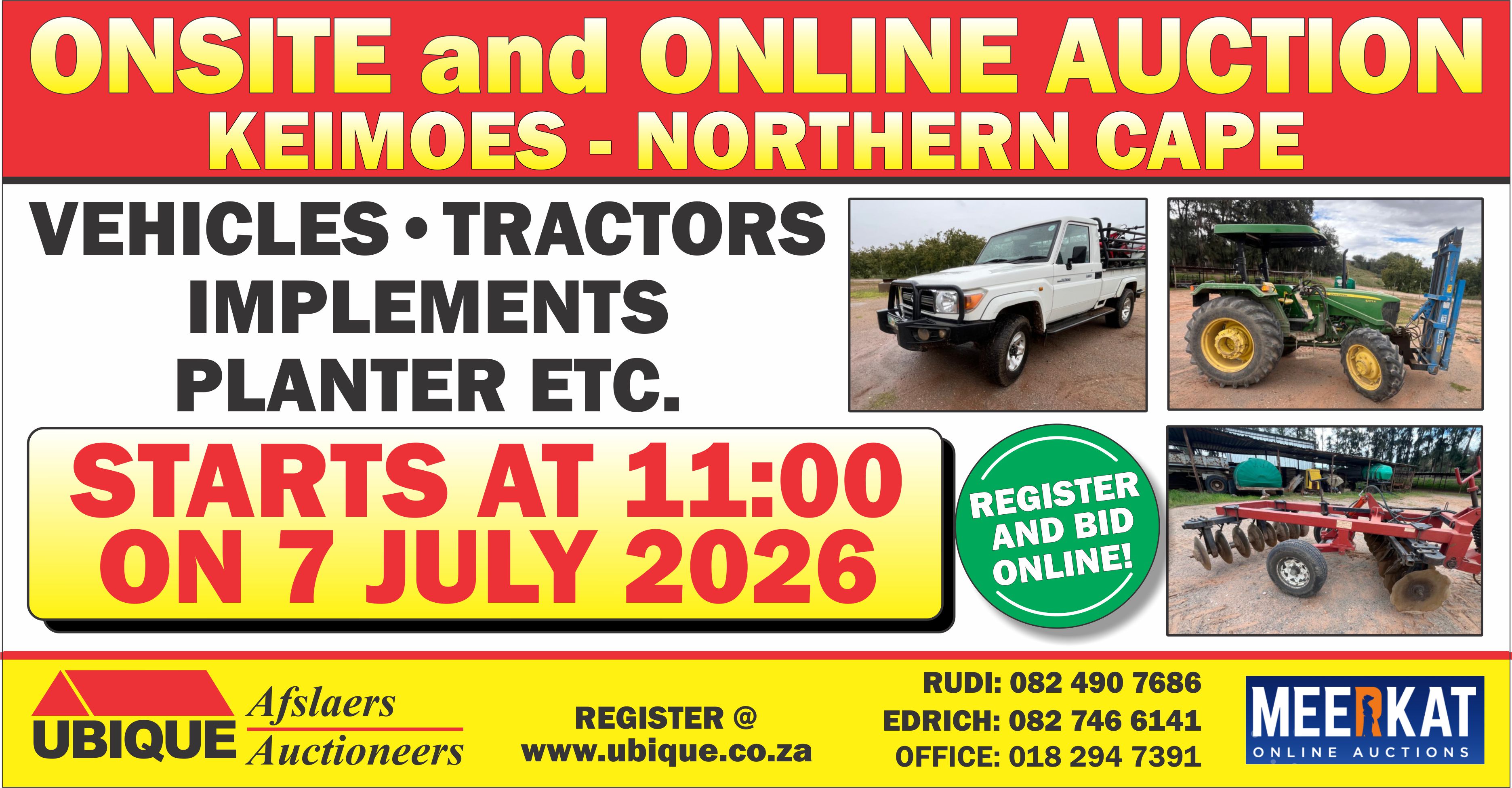 TRACTORS, IMPLEMENTS, ETC - KEIMOES