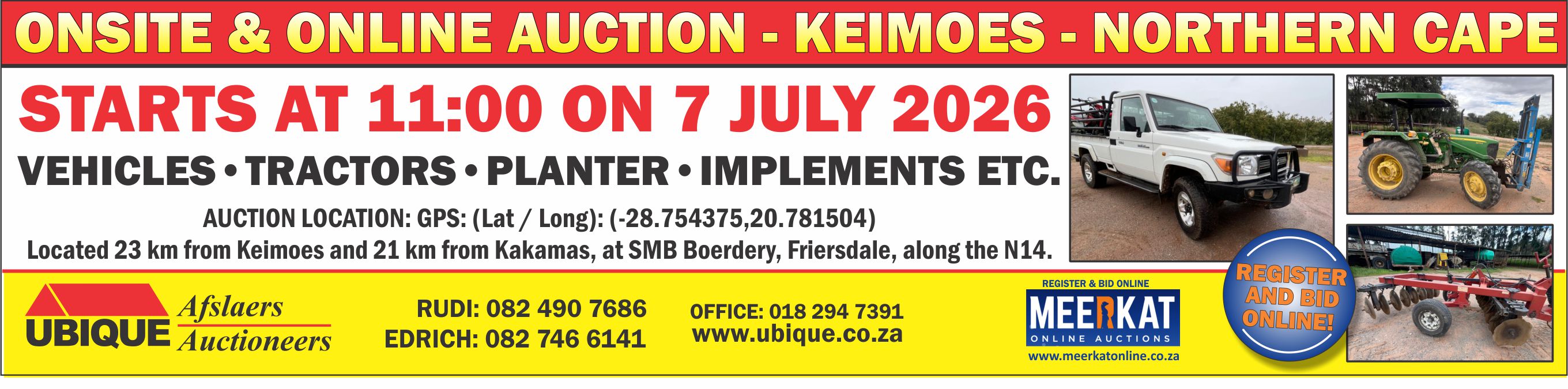 TRACTORS, IMPLEMENTS, ETC - KEIMOES
