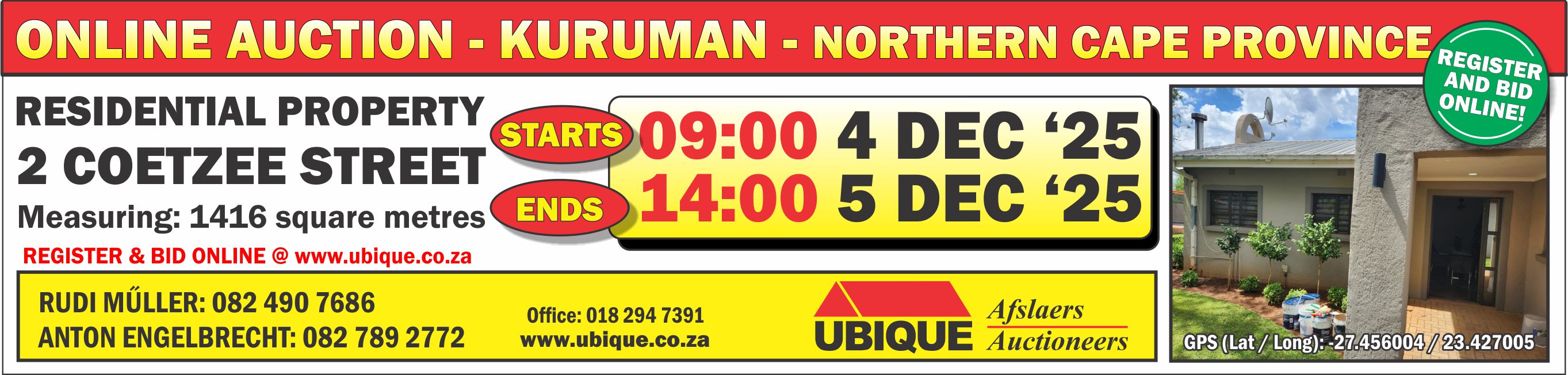 residential property - kuruman