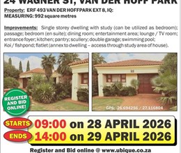 RESIDENTIAL PROPERTY, WAGNER STREET, VAN DER HOFFPARK, POTCHEFSTROOM