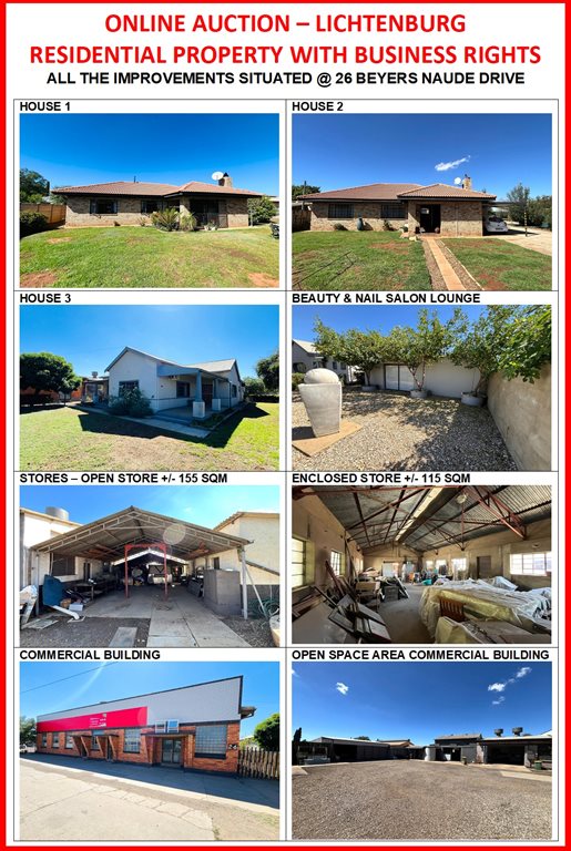 RESIDENTIAL PROPERTY WITH BUSINESS RIGHTS, LICHTENBURG